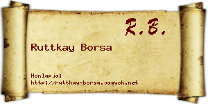 Ruttkay Borsa névjegykártya